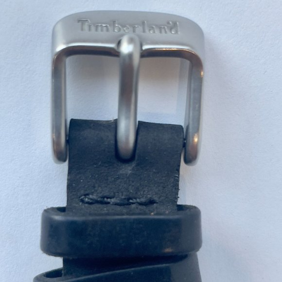 Timberland Titanium Watch Black Leather Band day/date Made in Italy - Picture 3 of 8